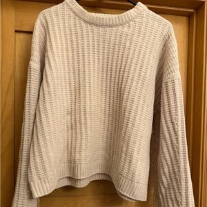 TALULAH Cream Textured Knit Sweater